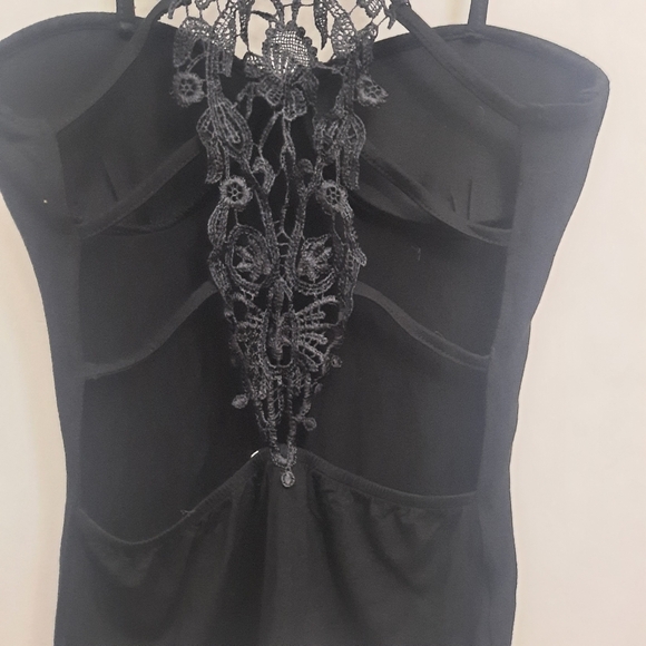 Y2K lace open back tank top - Picture 4 of 8